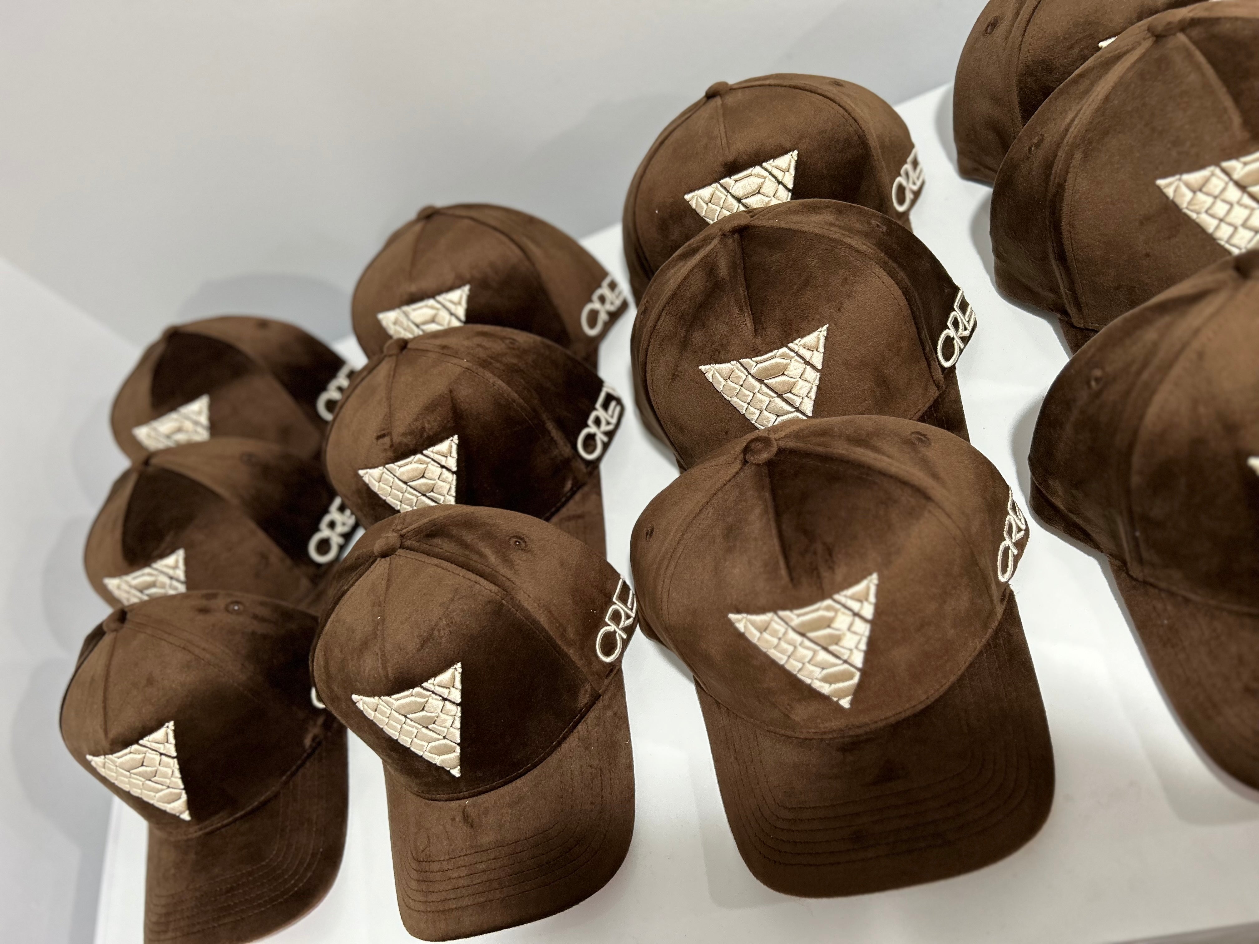 "V" Crown Velvet Snapback